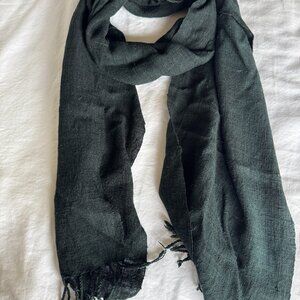 Dark Green woven scarf